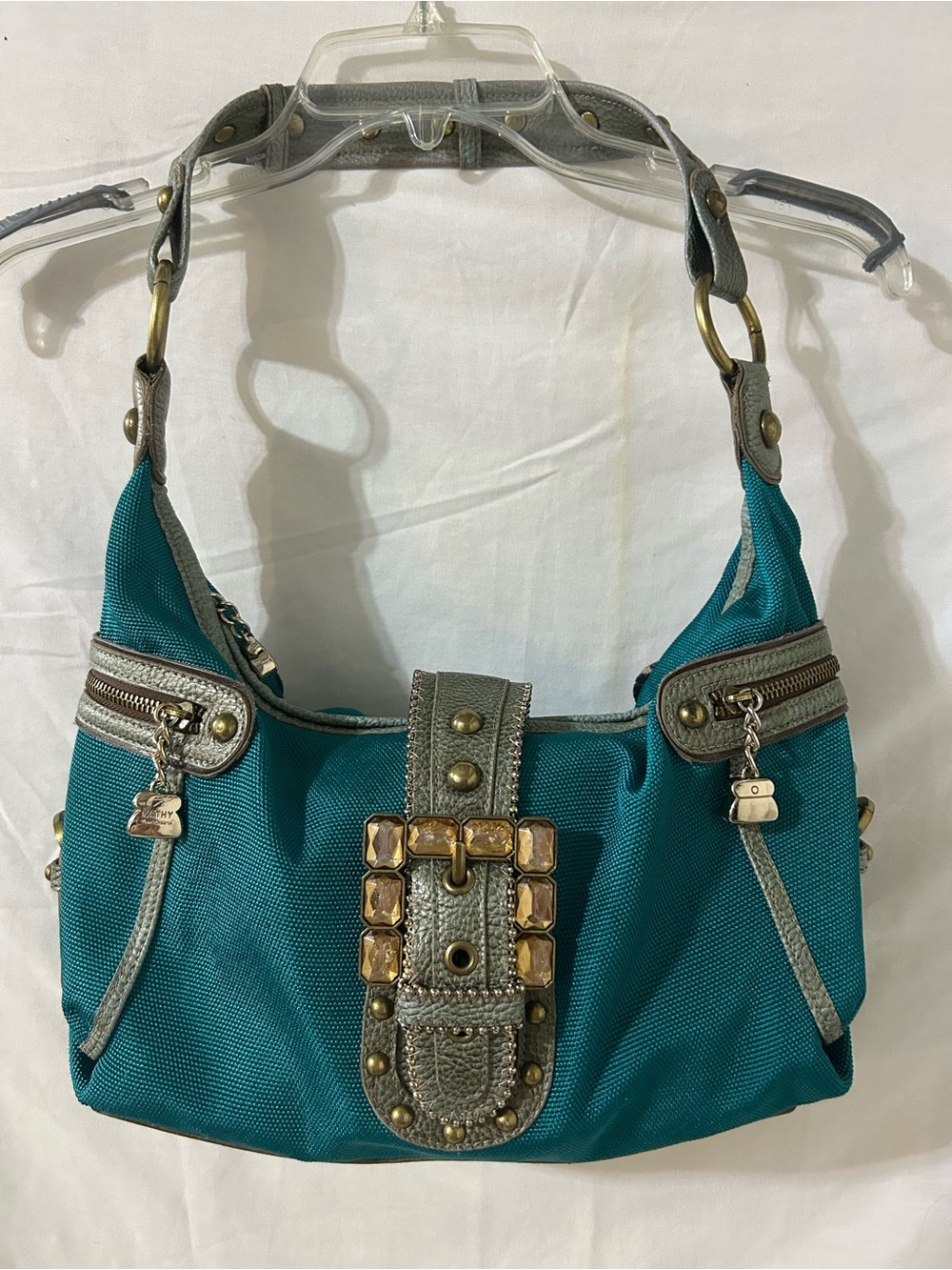 ✨ Kathy Van Zeeland Y2K Turquoise/Teal Shoulder Bag ✨